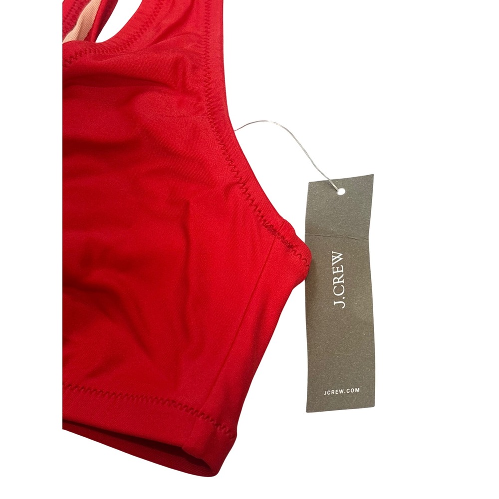 J. Crew Red Sporty‎ Scoop Neck Bikini Swim Top Size XXL - Picture 2 of 4